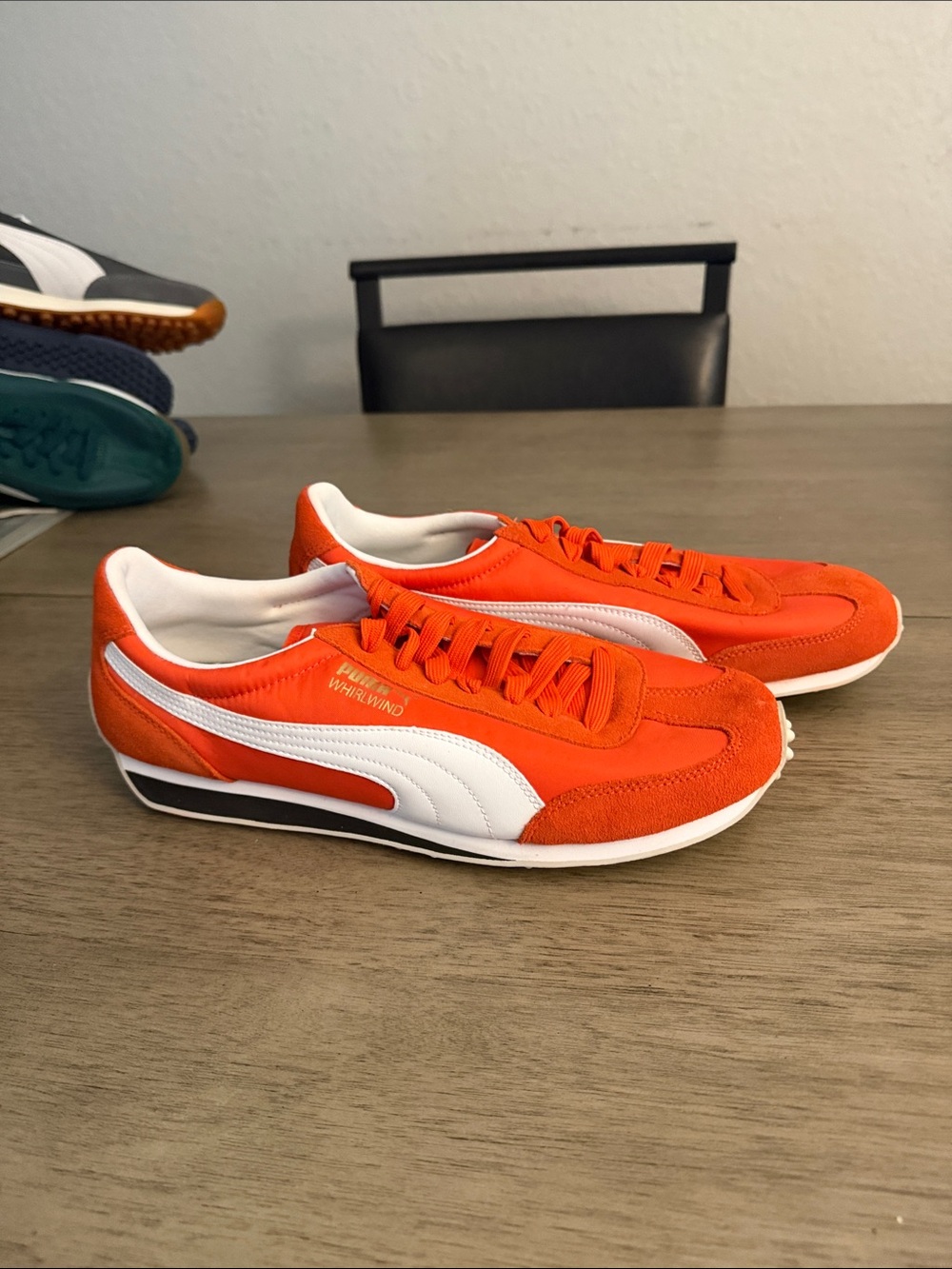 Classic Men’s Orange and White Sneakers